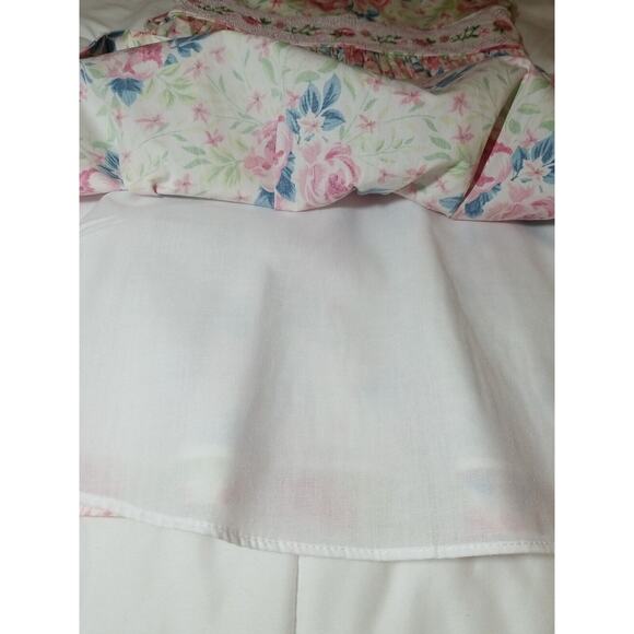 Bonnie Jean Girl's Dress Size 5 Pink Blue Embroidered Flowers‎ Smocked Waistband - Picture 6 of 9